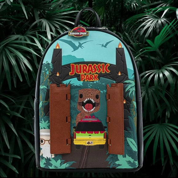 Loungefly Handbags - Loungefly Jurassic Park Gates Mini Backpack